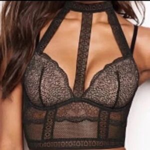 Victoria's Secret Black Lace Plunge Bralette